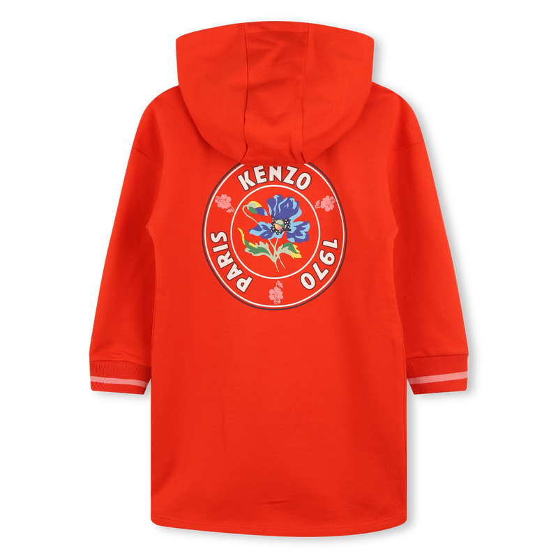 Robe molletonnée à capuche KENZO KIDS 
                    FILLE