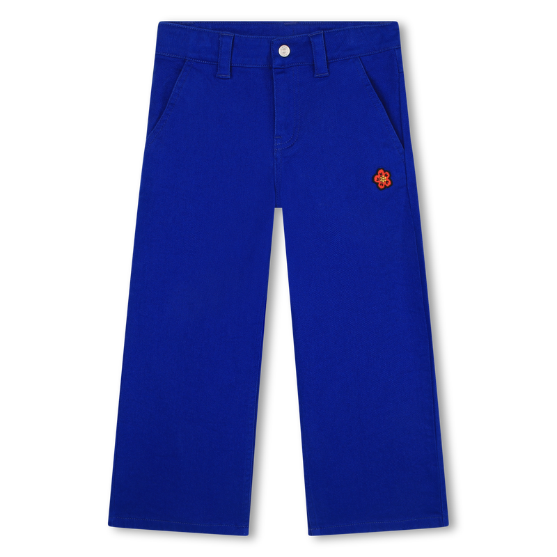 Pantalon brodé en toile coton KENZO KIDS 
                    UNISEXE