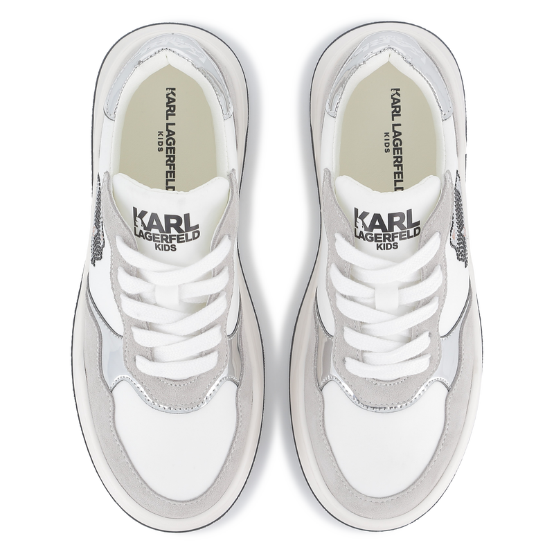 Baskets basses à lacets KARL LAGERFELD KIDS 
                    FILLE
