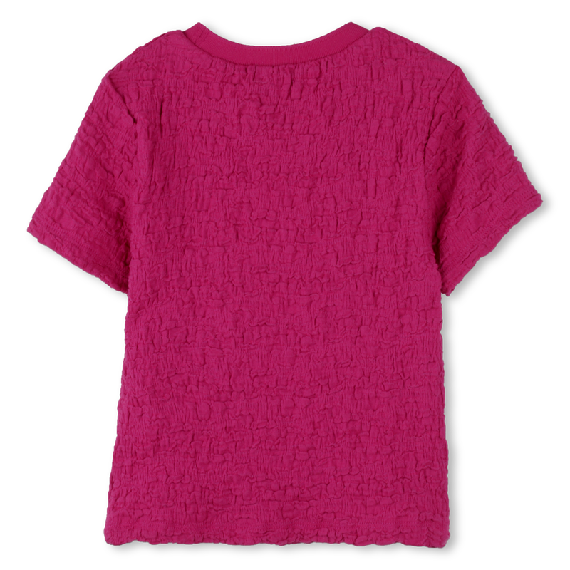 T-shirt gaufr&eacute; manches courtes DKNY 
                        FILLE