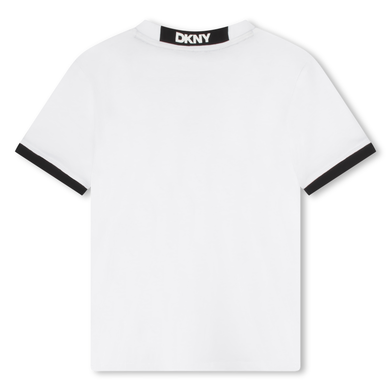 T-shirt bicolore en coton DKNY 
                        UNISEXE