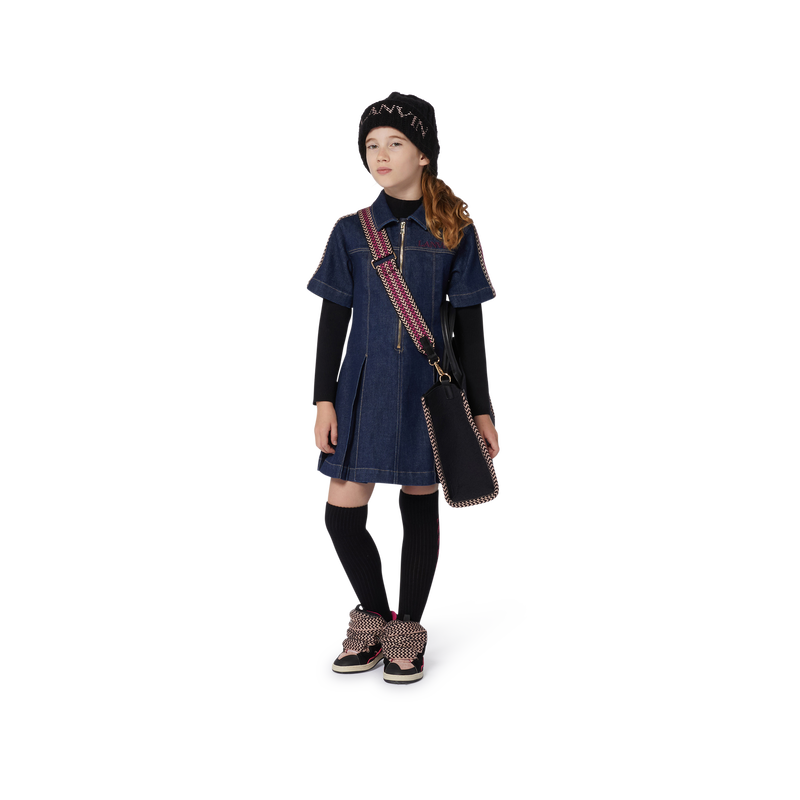 Robe en jean à manches courtes LANVIN 
                    FILLE