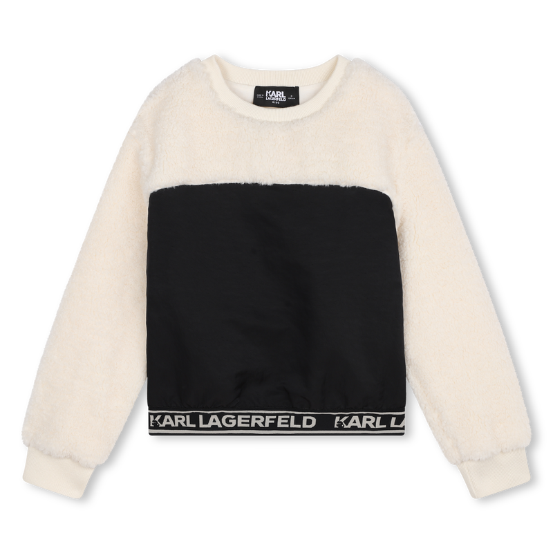 Sweat-shirt bimatière KARL LAGERFELD KIDS 
                    FILLE