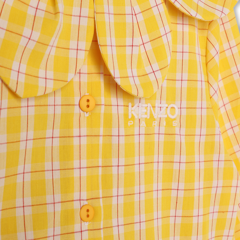 Robe en coton à col pétales KENZO KIDS 
                    FILLE