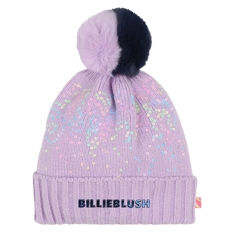 Bonnet à pompon orné de sequins BILLIEBLUSH 
                    FILLE