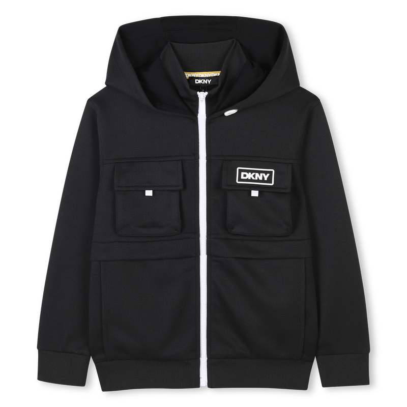 Cardigan zippé à capuche DKNY 
                    UNISEXE