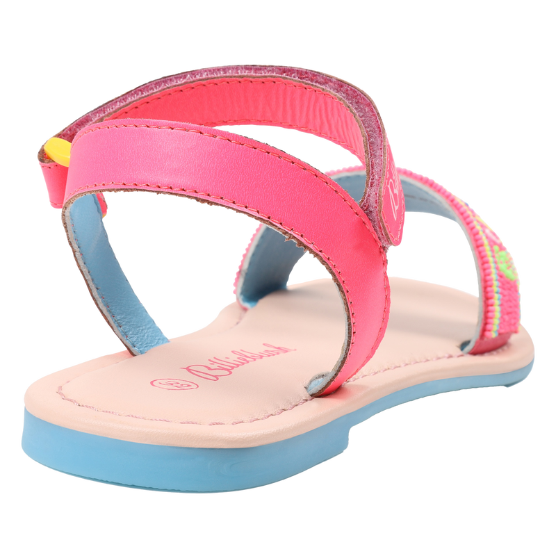 Sandales en cuir de vachette BILLIEBLUSH 
                    FILLE