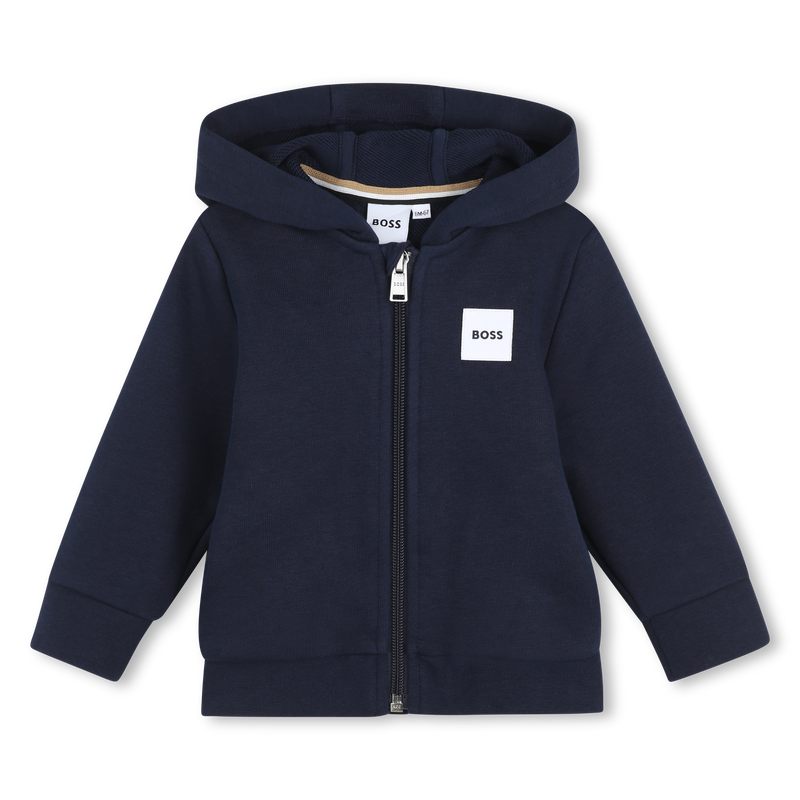 SWEAT &Agrave; CAPUCHE ZIPP&Eacute;E BOSS 
                        GARCON