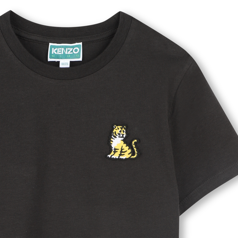 T-shirt en coton à badge brodé KENZO KIDS 
                    UNISEXE