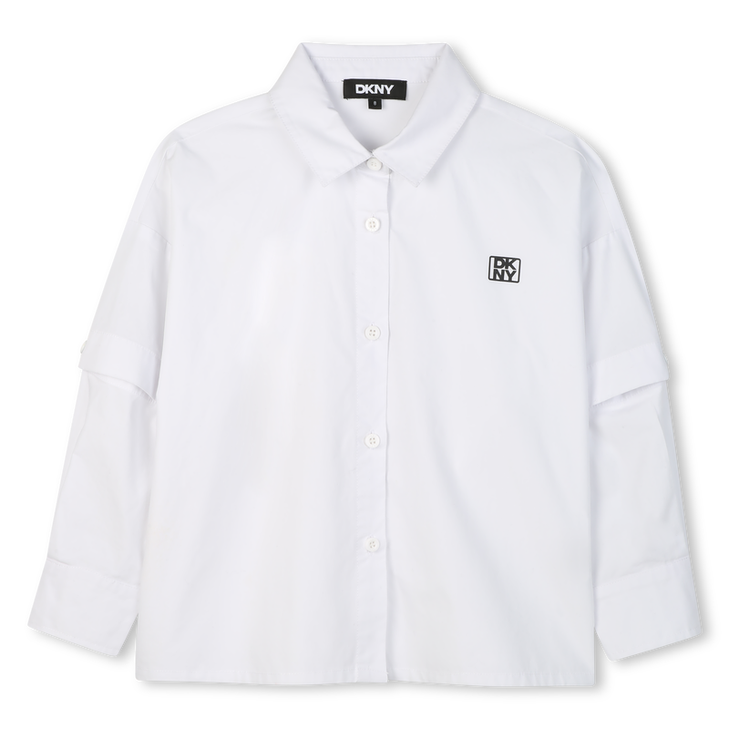 Chemise en popeline de coton DKNY 
                    FILLE