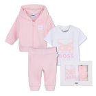Ensemble cardigan + pantalon +Tee-shirt BOSS 
                    FILLE