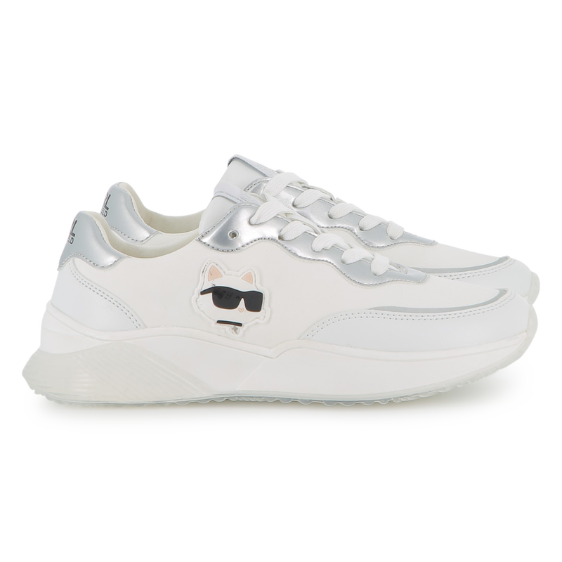 Baskets à lacets avec badge KARL LAGERFELD KIDS 
                    FILLE