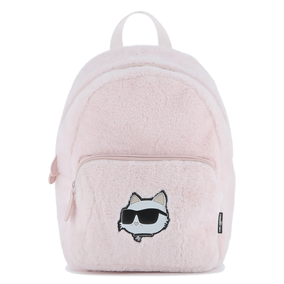 Petit sac à dos en polaire duveteuse KARL LAGERFELD KIDS FILLE
