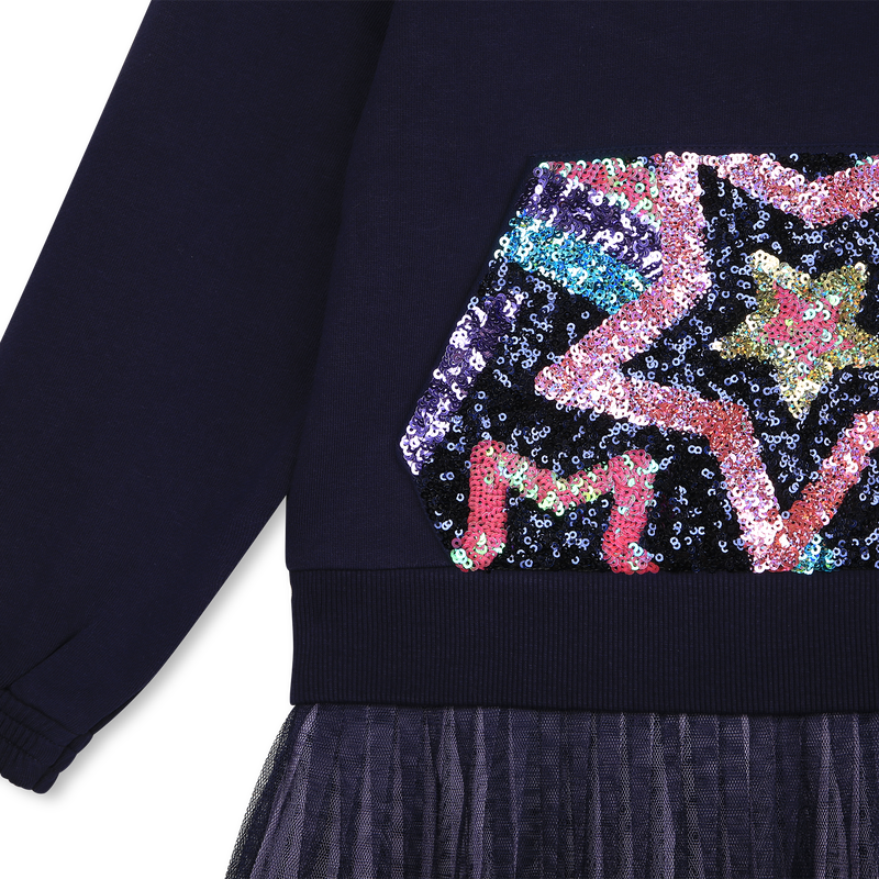 Robe bimatière ornée de sequins BILLIEBLUSH 
                    FILLE