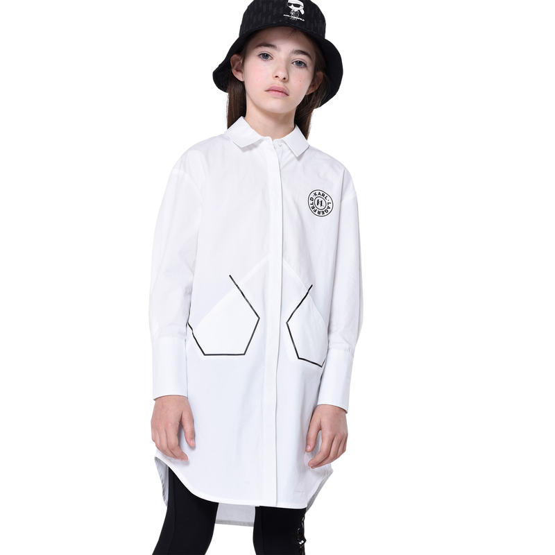 Robe chemise avec sigle KARL LAGERFELD KIDS 
                    FILLE