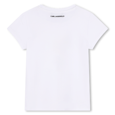 T-shirt avec imprimé placé KARL LAGERFELD KIDS FILLE