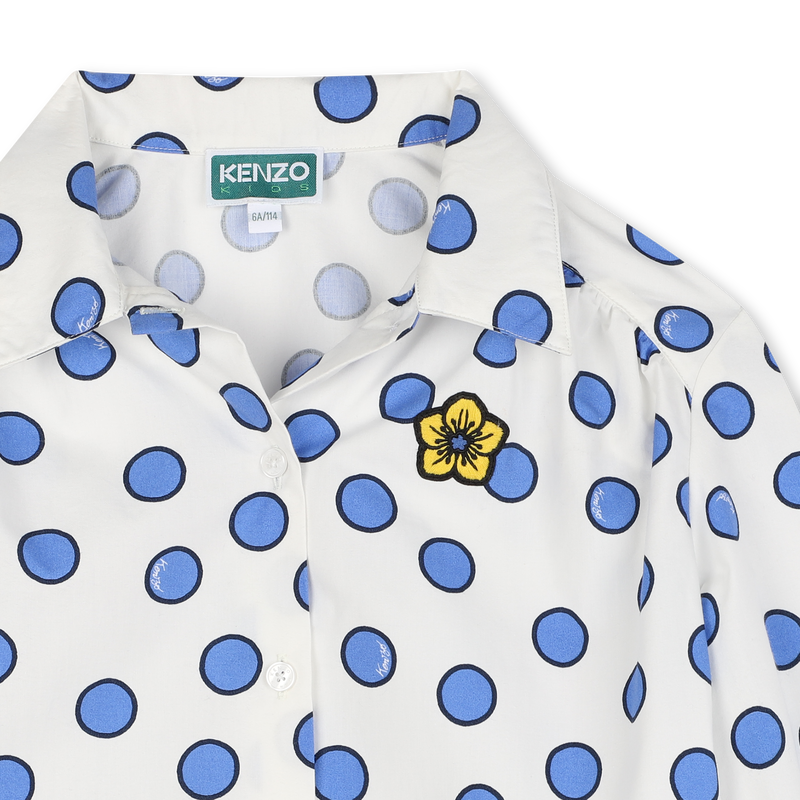 Chemise en coton à pois KENZO KIDS 
                    FILLE