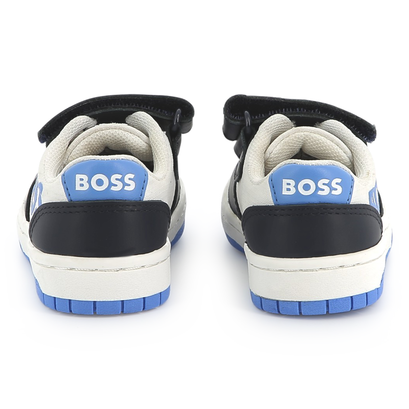 Baskets en cuir fermeture par bandes auto aggripan BOSS 
                    GARCON