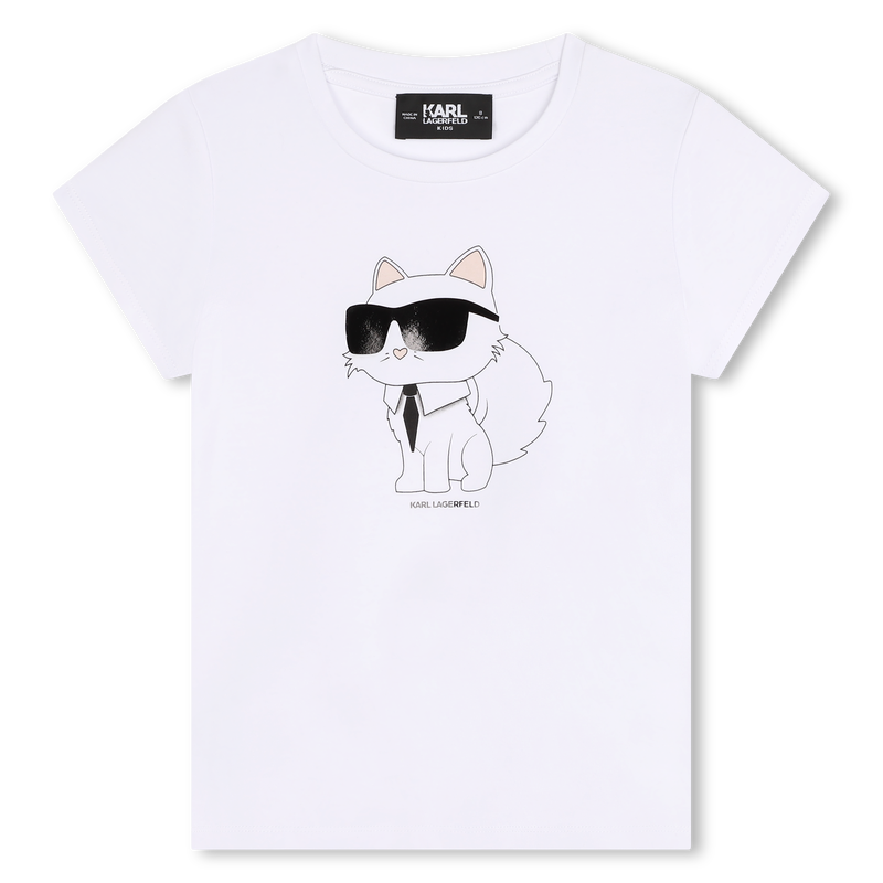 T-shirt avec imprimé placé KARL LAGERFELD KIDS 
                    FILLE
