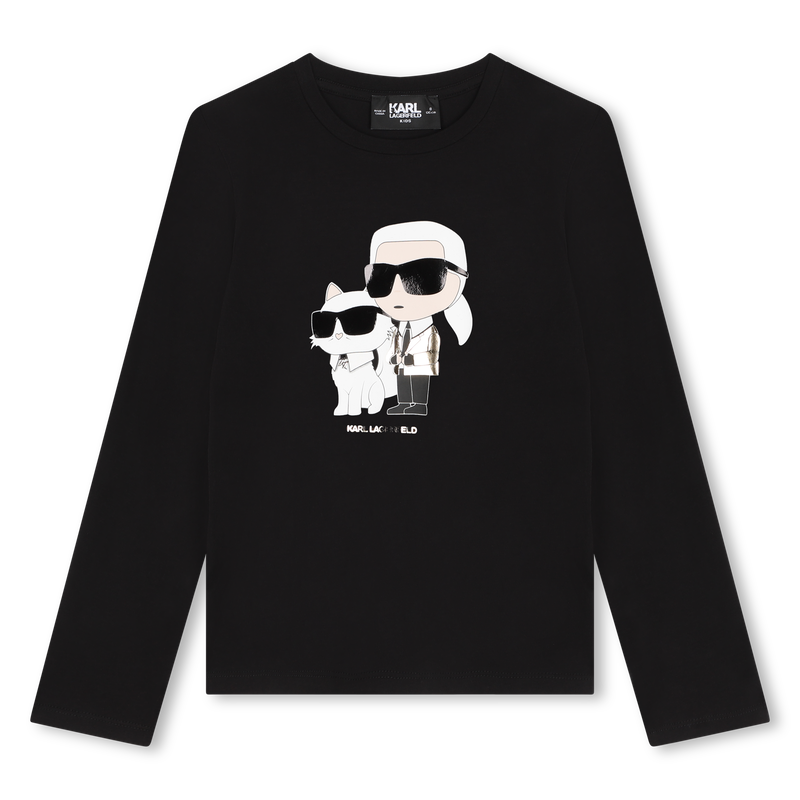 T-shirt avec imprimé placé KARL LAGERFELD KIDS 
                    FILLE