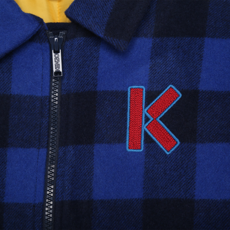 Veste à carreaux et broderies KENZO KIDS 
                    GARCON