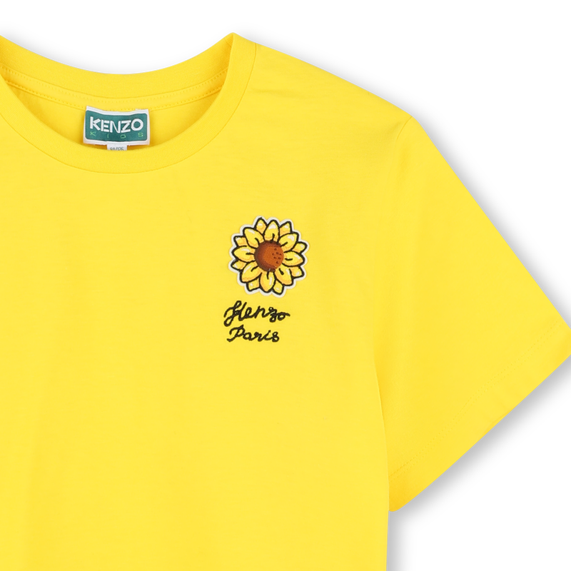 T-shirt avec badge et broderie KENZO KIDS 
                    FILLE