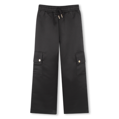 Pantalon multipoche en satin MICHAEL KORS FILLE