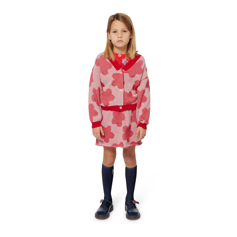 Jupe en tricot à fleurs KENZO KIDS 
                    FILLE