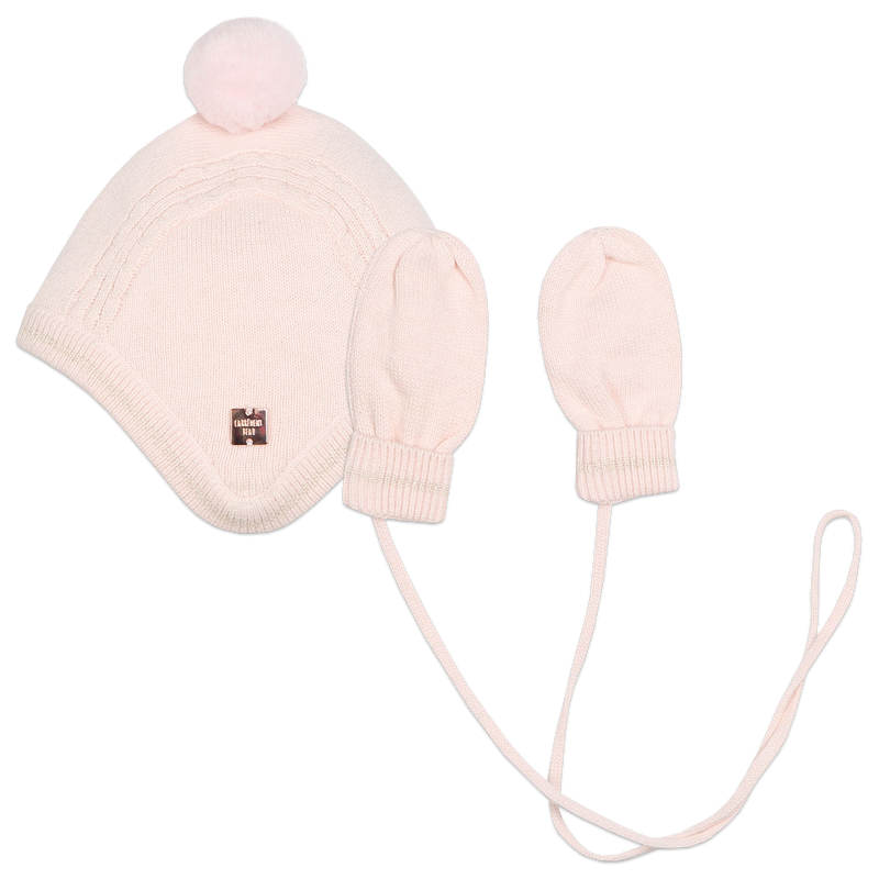 Ensemble bonnet + moufles CARREMENT BEAU 
                    FILLE