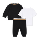 Ensemble Tee-shirt + pantalon + cardigan BOSS 
                    GARCON