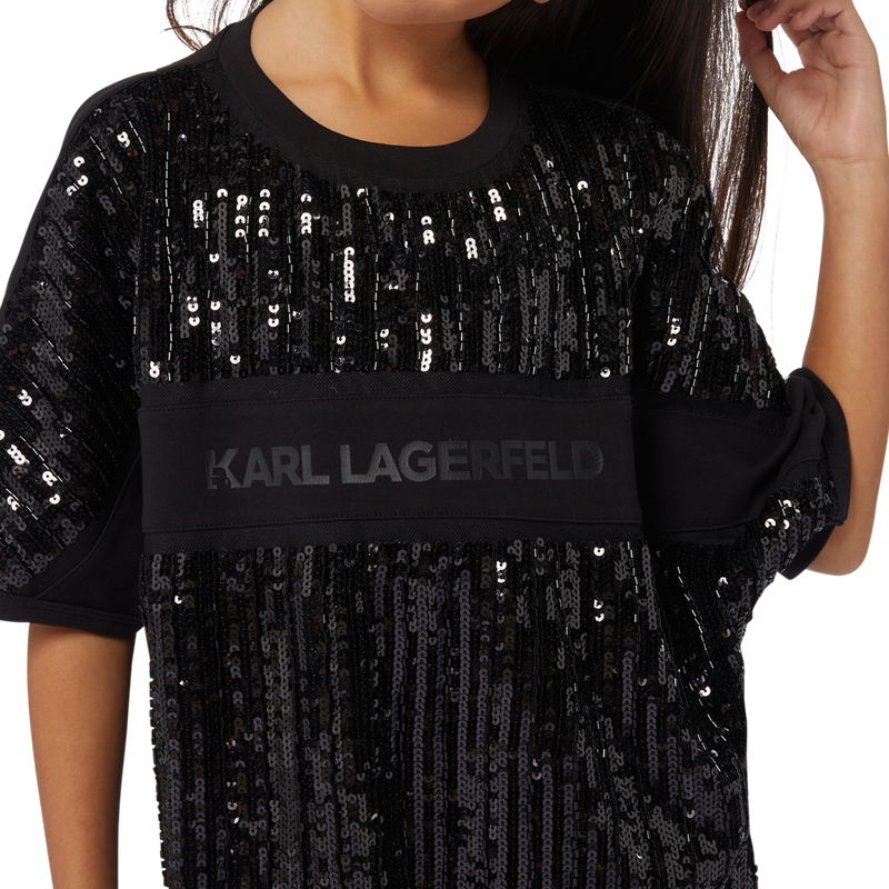 Robe droite orn&eacute;e de sequins KARL LAGERFELD KIDS 
                        FILLE