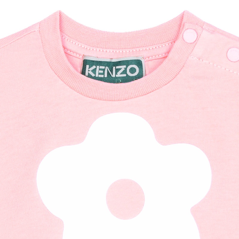 Robe manches courtes en coton KENZO KIDS 
                    FILLE