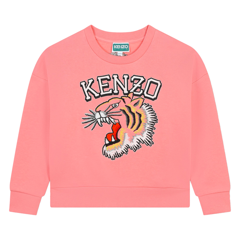 Sweat-shirt brodé en coton KENZO KIDS 
                    FILLE