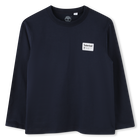 T-shirt uni avec &eacute;tiquette TIMBERLAND 
                    GARCON