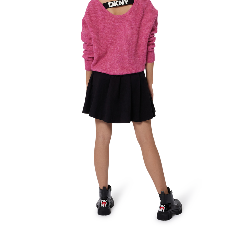 Jupe pliss&eacute;e taille &eacute;lastiqu&eacute;e DKNY 
                        FILLE