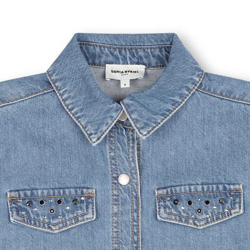 Chemise en jean à strass SONIA RYKIEL 
                    FILLE