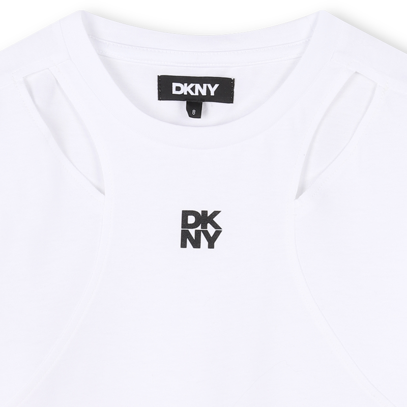 T-shirt ajouré manches courtes DKNY 
                    FILLE