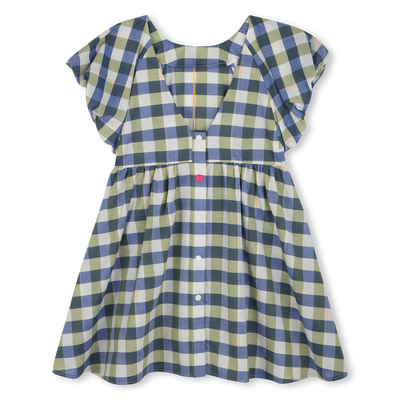 Robe à carreaux en coton KENZO KIDS FILLE