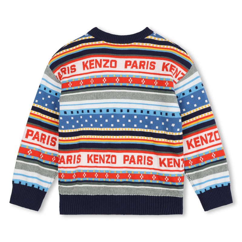 Pull jacquard en tricot KENZO KIDS 
                    GARCON