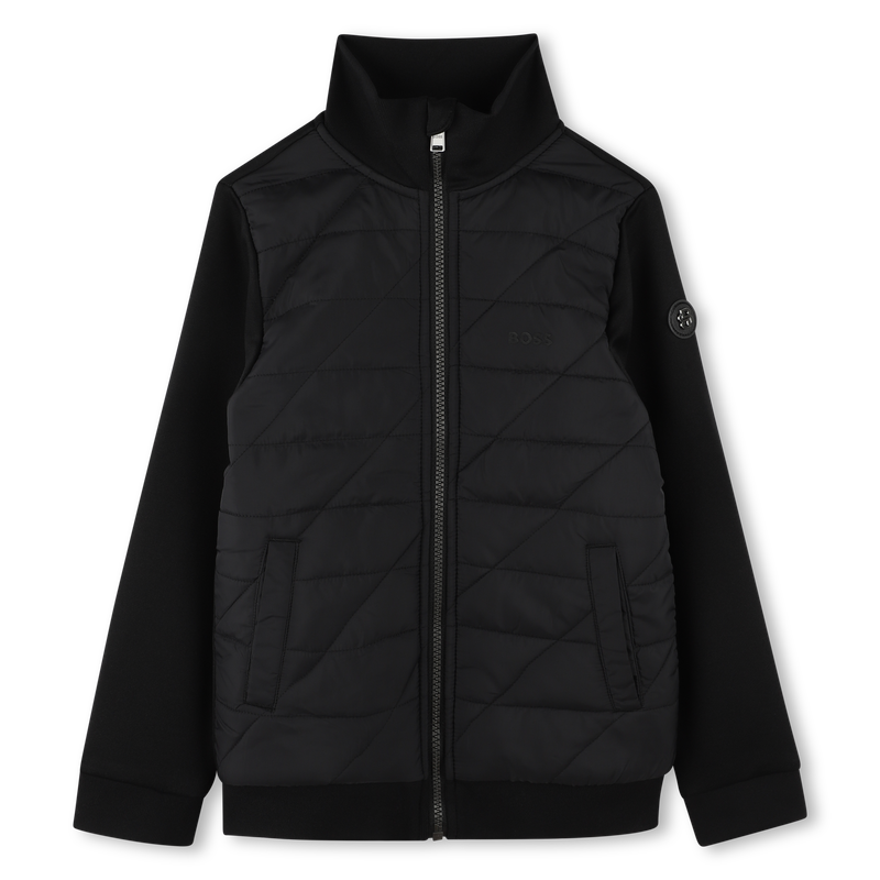 Cardigan bimatière zippé BOSS 
                    GARCON