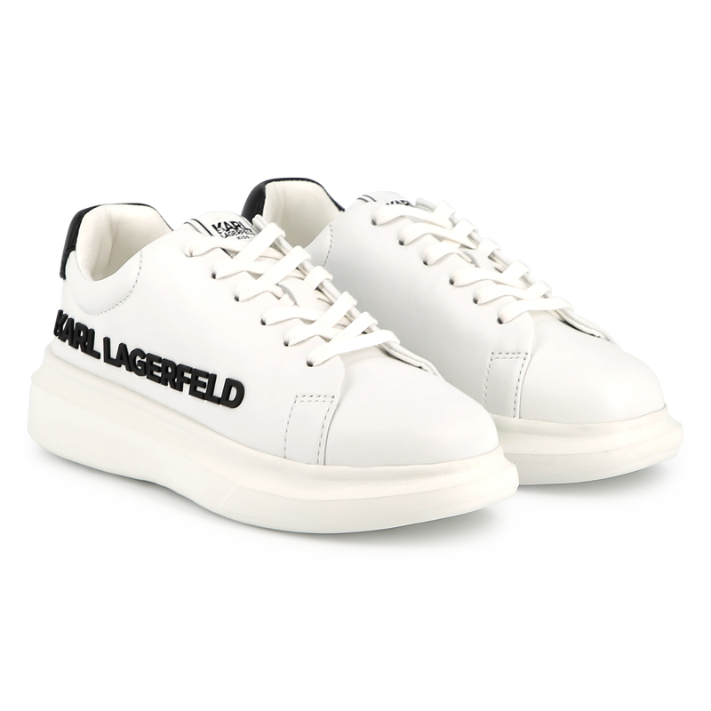 Baskets en cuir &agrave; lacets KARL LAGERFELD KIDS 
                        UNISEXE