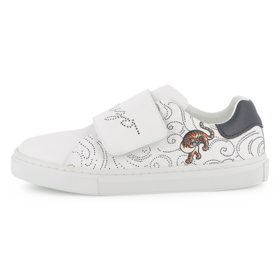 Baskets en cuir de vache KENZO KIDS UNISEXE