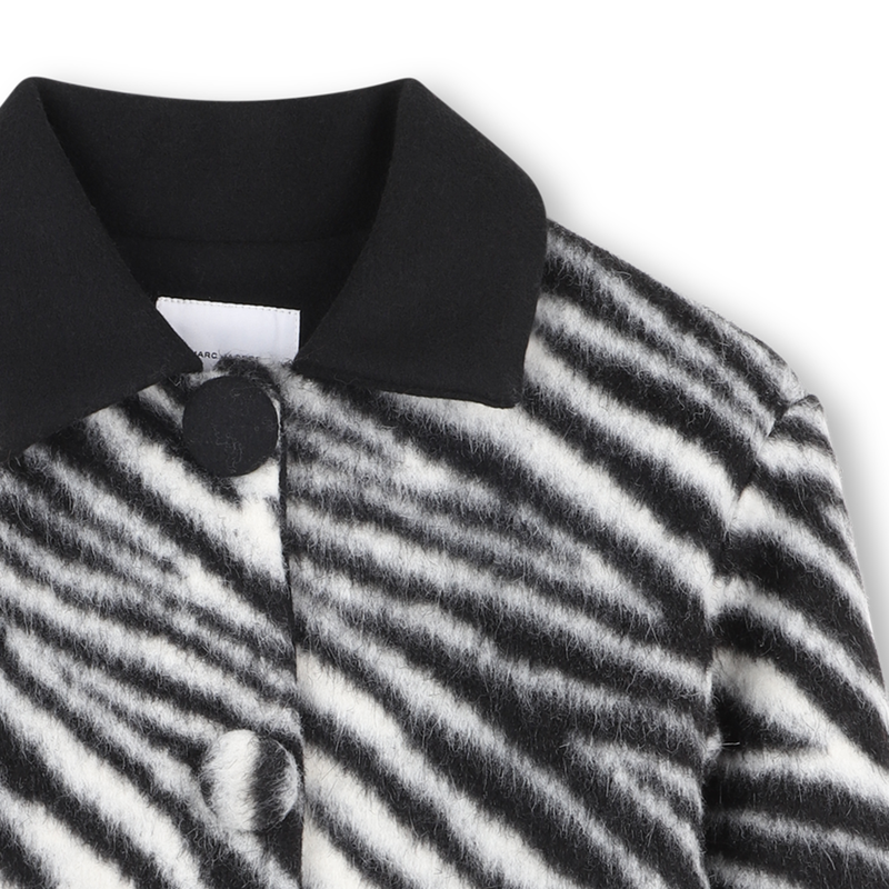Manteau long motif intégral zèbre THE MARC JACOBS 
                    FILLE