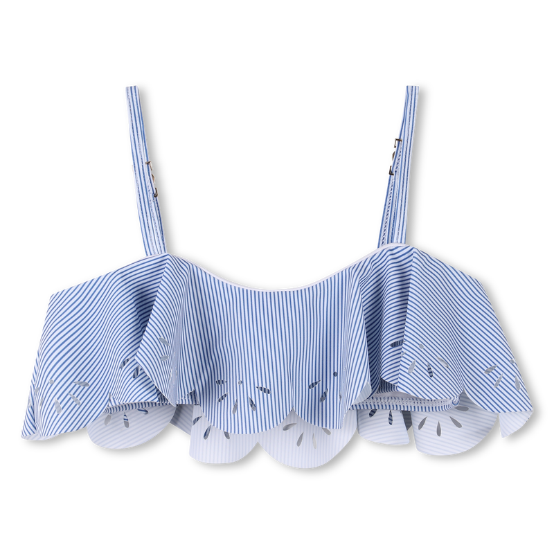 Maillot  2 pièces rayé à volant CHLOE 
                    FILLE