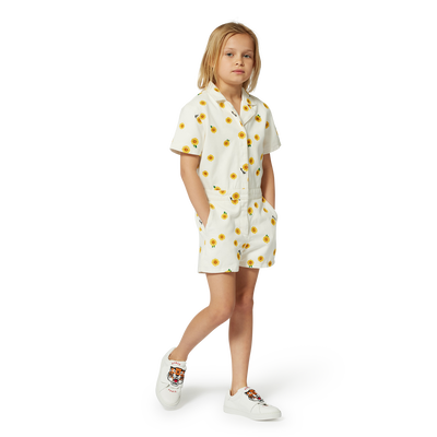 Combi-short en coton KENZO KIDS FILLE