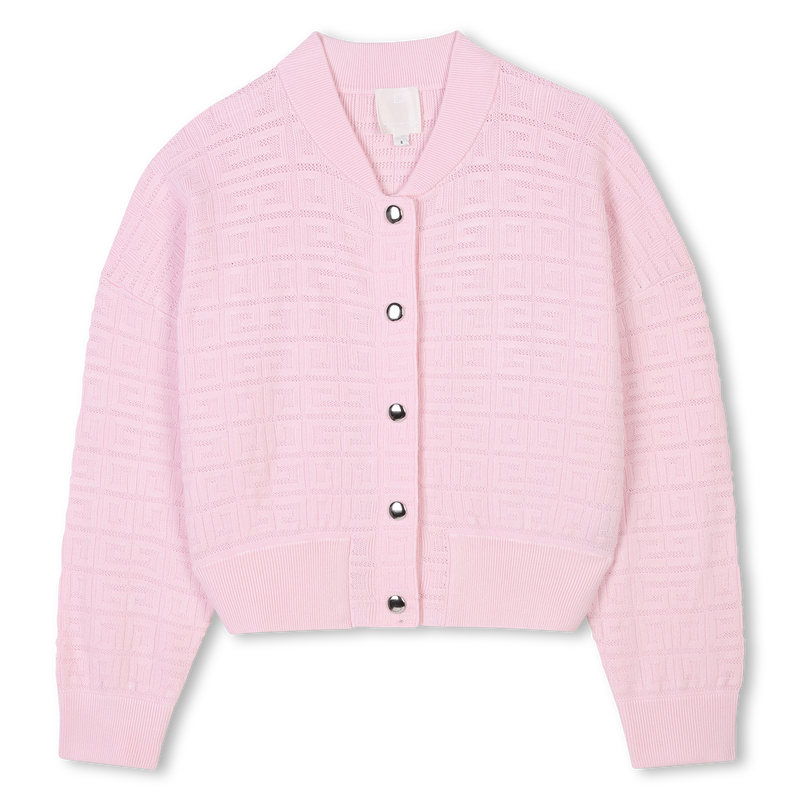 Cardigan pressionné en tricot GIVENCHY 
                    FILLE