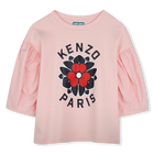 T-shirt bimati&egrave;re avec imprim&eacute; KENZO KIDS 
                    FILLE