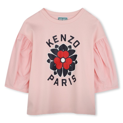 T-shirt bimati&egrave;re avec imprim&eacute; KENZO KIDS FILLE