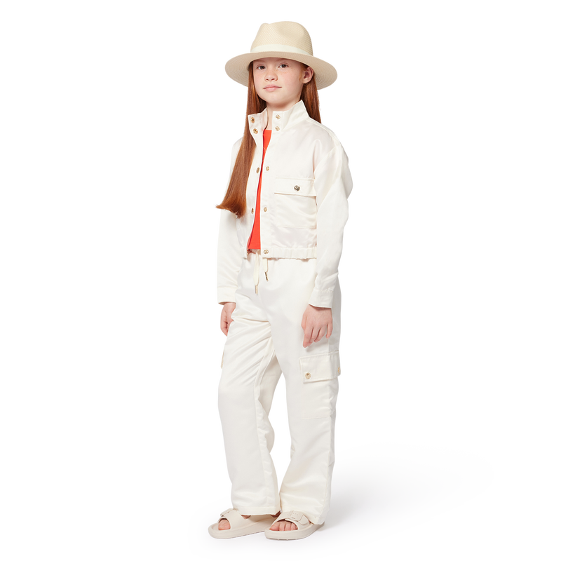 Pantalon multipoche en satin MICHAEL KORS 
                        FILLE