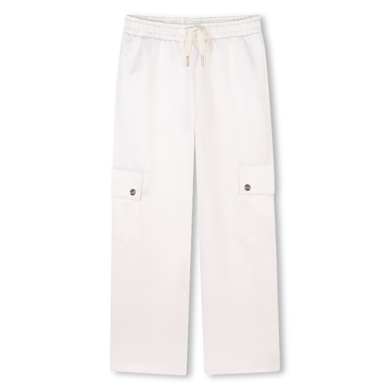 Pantalon multipoche en satin MICHAEL KORS 
                    FILLE